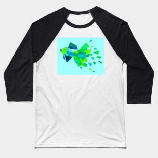 Splish-Splash ~ Bright Greens and Blues Baseball T-Shirt